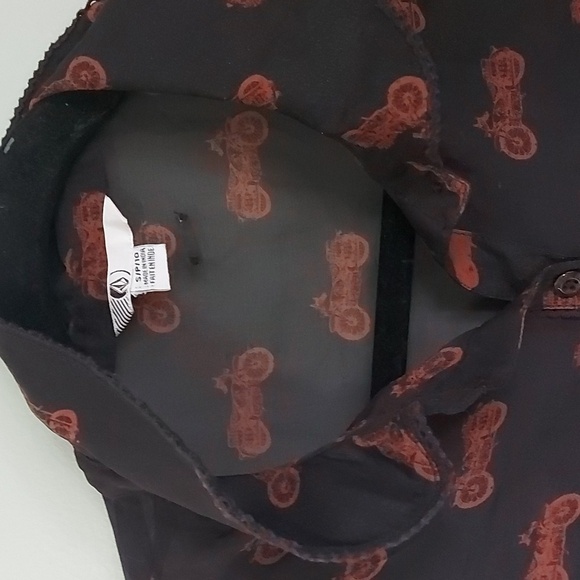 SHEER volcom motorcycle dress/coverup with pockets  small - Picture 2 of 4